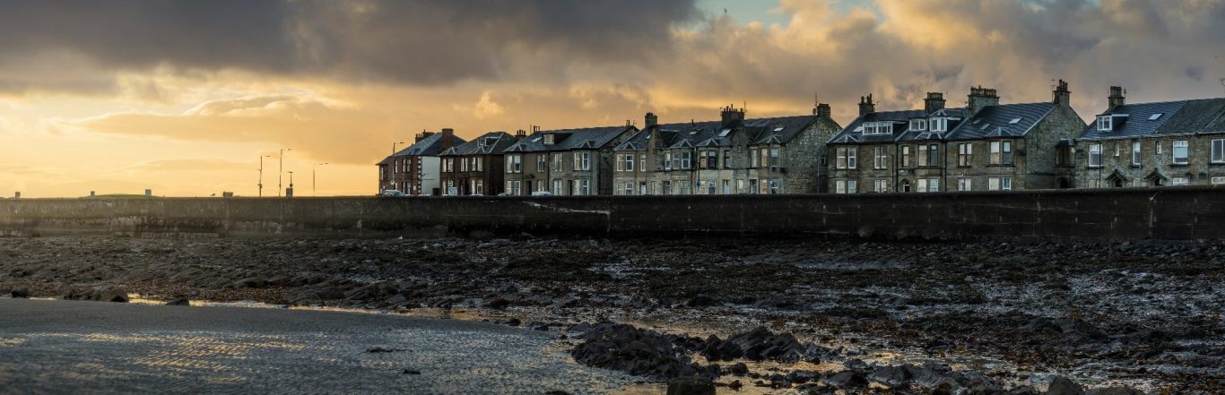 Moody skies over 
Troon Beach